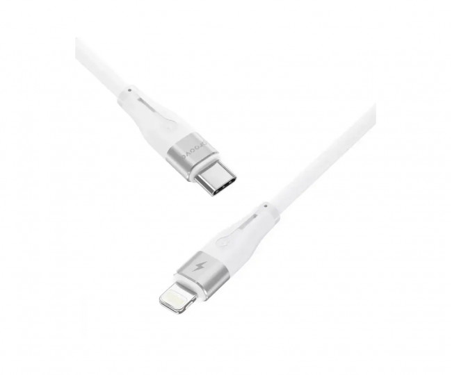 Кабель Proove Soft Silicone Type-C to Lightning 27W (1m) (white)